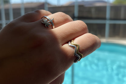 Wave ring silver
