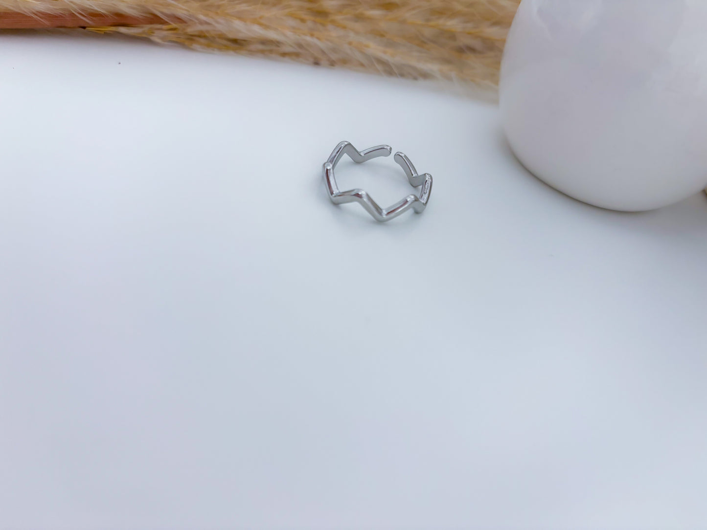 Wave ring silver