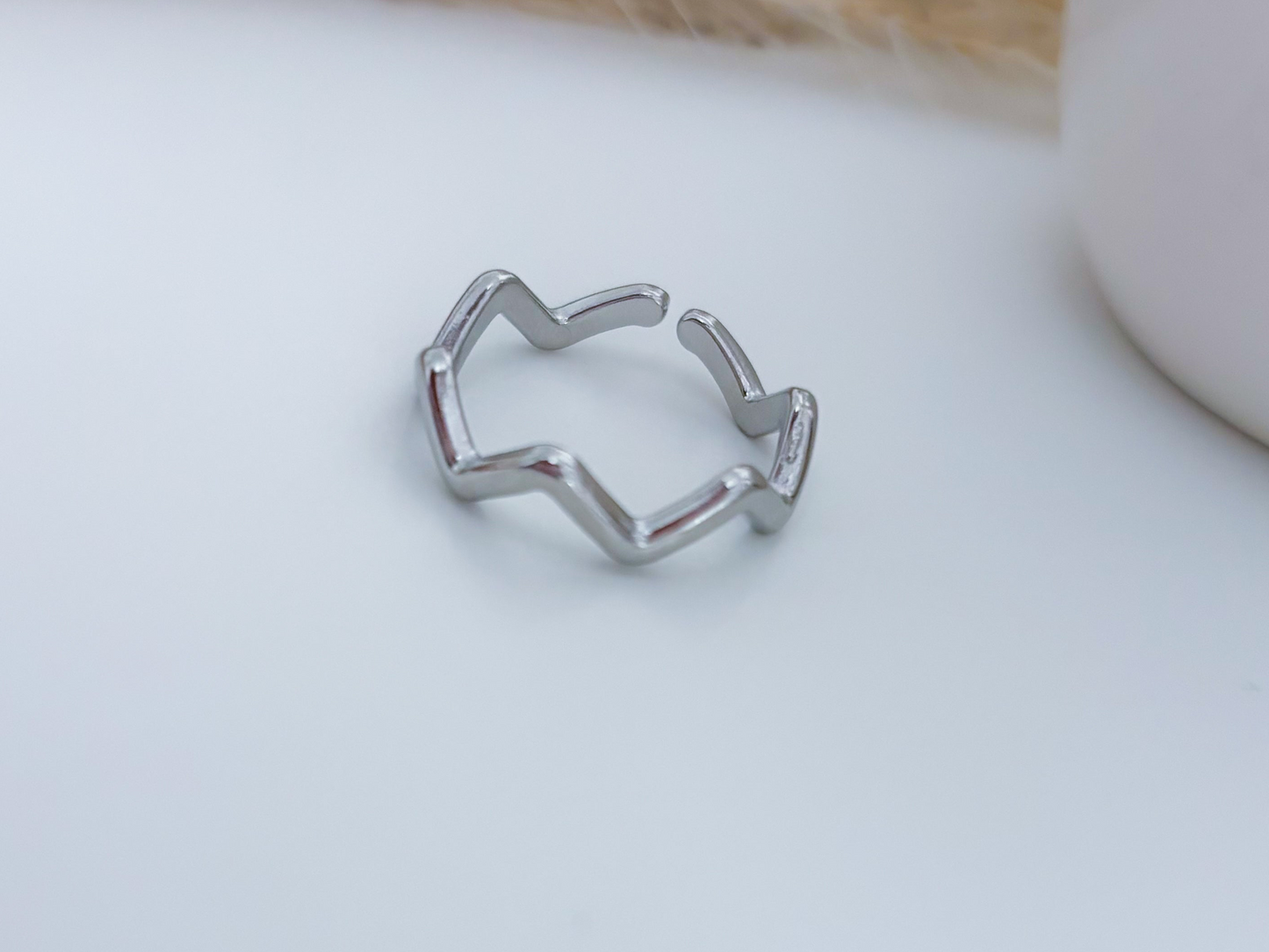 Wave ring silver